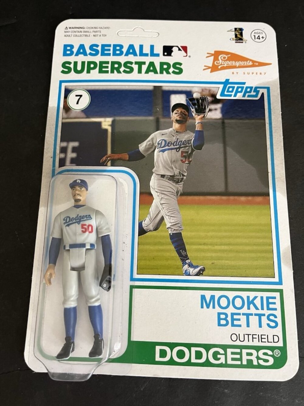 Mookie Betts Topps Baseball Superstars # 7 Figure Outfield W Glove READ